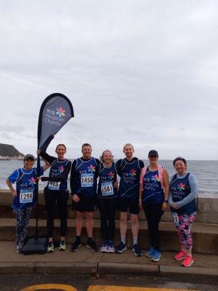 a team of runners at the Yorkshire Coast 10k