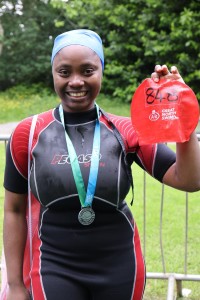 swimmer with hat