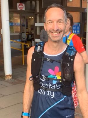 Charity supporter Ben, smiling after run