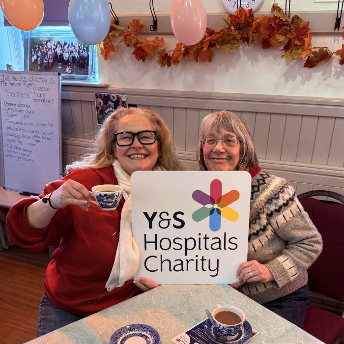 Ladies enjoying cups of tea at the Community Café