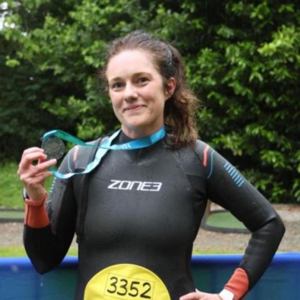 nicola with her winners medal