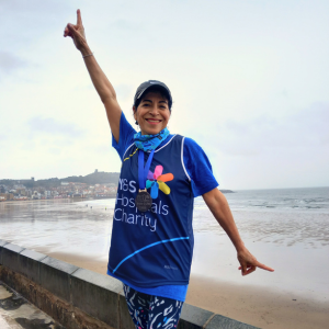 a picture of a runner at the Yorkshire Coast 10k