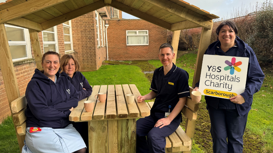 Picnic bench for chemotherapy staff